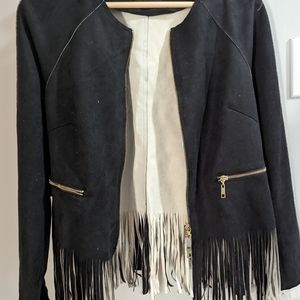 De Novo crop jacket with fringe